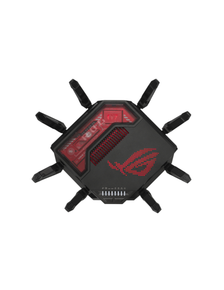 ASUS ROG Rapture GT-BE19000 router inalámbrico Multi-Gigabit Ethernet Tribanda (2.4 GHz / 5 GHz / 6 GHz) Negro, Rojo