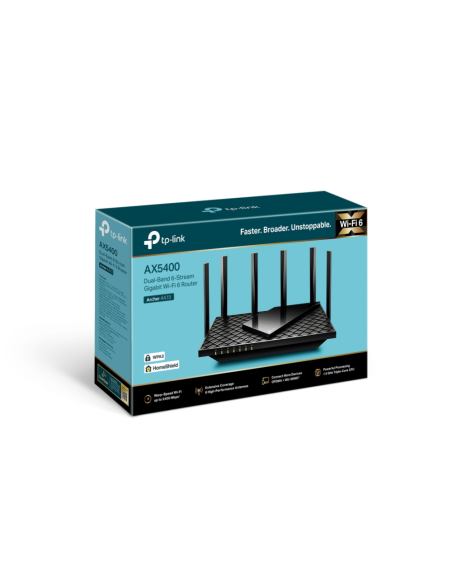 TP-Link Archer AX73 router inalámbrico Gigabit Ethernet Doble banda (2,4 GHz / 5 GHz) Negro