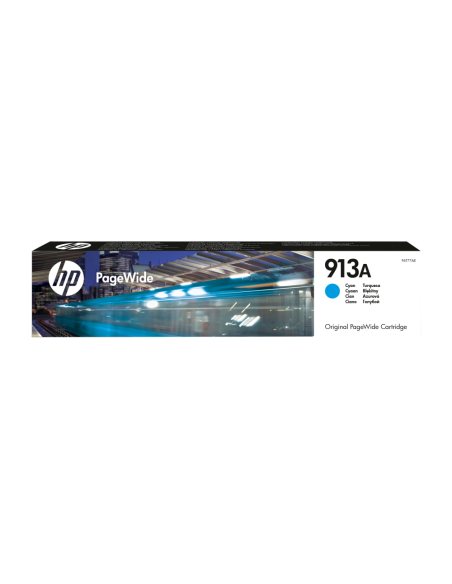 HP Cartucho cian original PageWide 913A