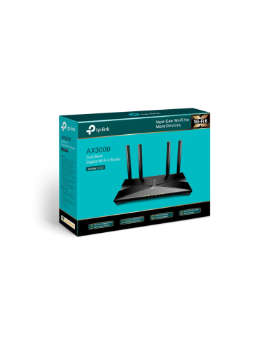 TP-Link Archer AX50 router inalámbrico Gigabit Ethernet Doble banda (2,4 GHz / 5 GHz) Negro