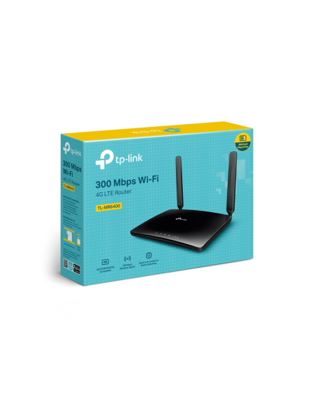 TP-Link TL-MR6400 router inalámbrico Ethernet rápido Banda única (2,4 GHz) 4G Negro