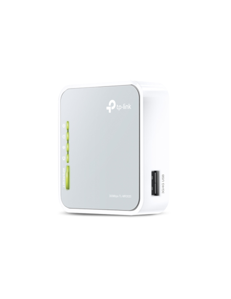 TP-Link TL-MR3020 router inalámbrico Ethernet rápido Banda única (2,4 GHz) Gris, Blanco
