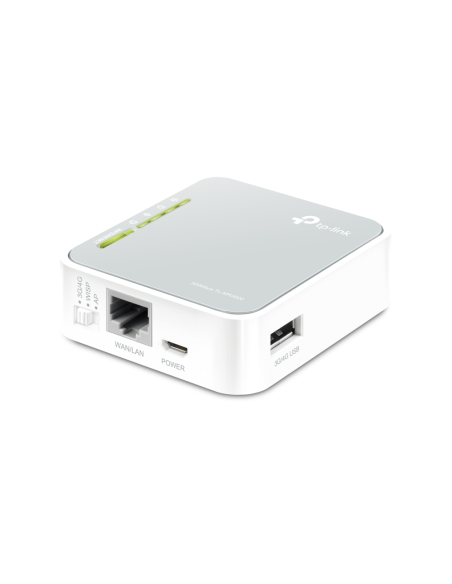 TP-Link TL-MR3020 router inalámbrico Ethernet rápido Banda única (2,4 GHz) Gris, Blanco