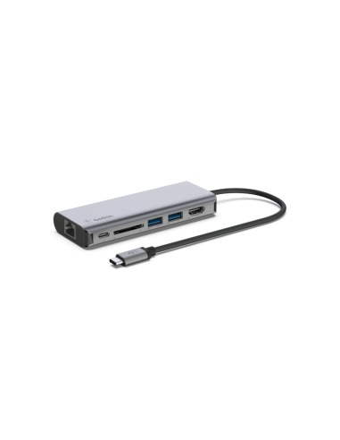 Belkin AVC008BTSGY base para portátil y replicador de puertos USB 3.2 Gen 1 (3.1 Gen 1) Type-C Negro, Gris