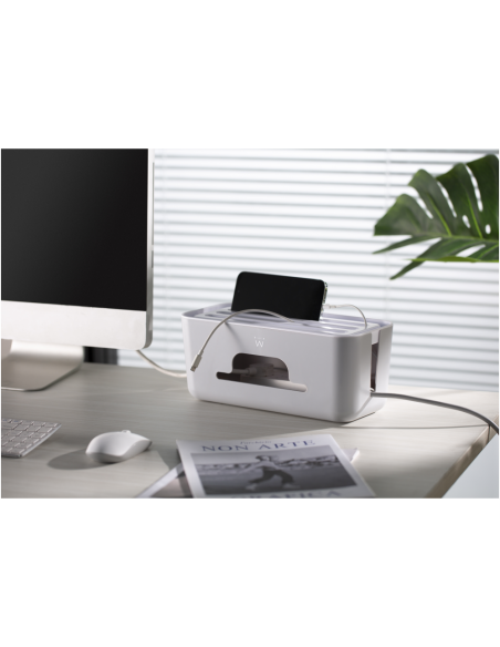 Ewent EW1569 organizador de cables Universal Caja de cables Blanco 1 pieza(s)