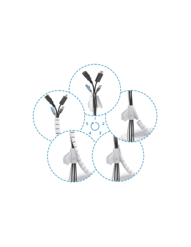 AISENS A151-0917 organizador de cables Universal Pasacables Blanco 1 pieza(s)