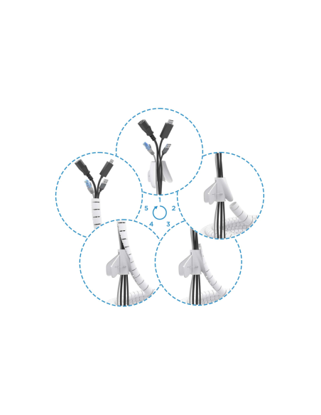 AISENS A151-0919 organizador de cables Universal Pasacables Blanco 1 pieza(s)