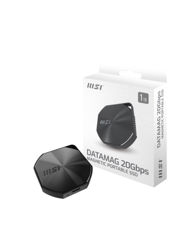 MSI DATAMAG 20GBPS 1TB unidad externa de estado sólido USB Tipo C USB 3.2 Gen 2x2 Negro