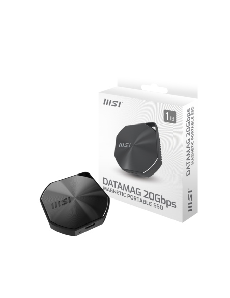 MSI DATAMAG 20GBPS 1TB unidad externa de estado sólido USB Tipo C USB 3.2 Gen 2x2 Negro