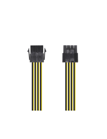 AISENS Cable Alimentación, 8pin/H-4+4pin/M, 30cm