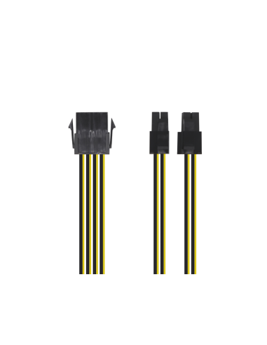 AISENS Cable Alimentación, 8pin/H-4+4pin/M, 30cm