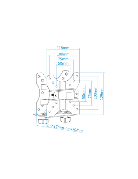 TooQ TCCH0001-B soporte y montura para estación de trabajo/PC todo en uno 5 kg Negro