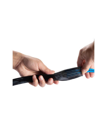 AISENS Organizador de cable poliéster 20mm, Negro, 1.0m