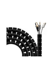 AISENS Organizador De Cable En Espiral 25mm, Negro, 2.0 m