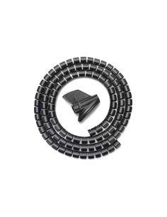 AISENS Organizador de cable en espiral 25mm, Negro, 1.0m 2