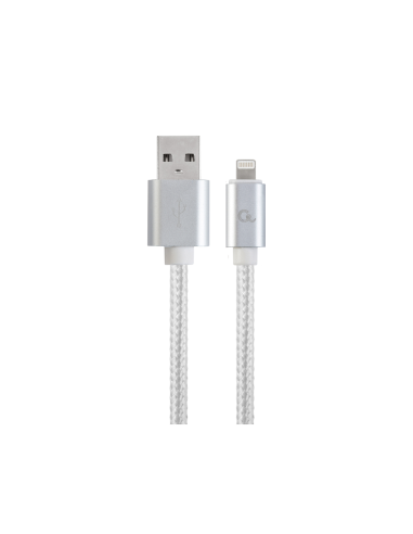 Gembird CCB-MUSB2B-AMLM-6-S cable de conector Lightning 1,8 m Plata