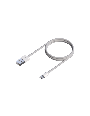 AISENS Cable Lightning A USB 2.0, Lightning/M-USB A/M, Blanco, 0.5 m