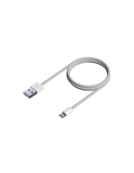 AISENS Cable Lightning A USB 2.0, Lightning/M-USB A/M, Blanco, 0.5 m