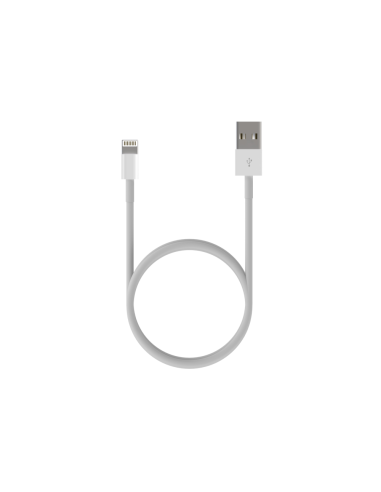 AISENS Cable Lightning A USB 2.0, Lightning/M-USB A/M, Blanco, 0.5 m