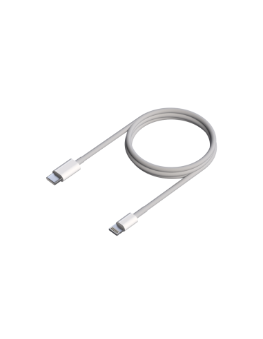 AISENS Cable USB 2.0 USB-C A Lightning PD 2A, Lightning/M-USB-C/M, Blanco, 0.5 m