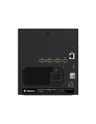 GIGABYTE AORUS RTX 5090 AI BOX Tarjeta Gráfica – 32 GB GDDR7, 512 bits, PCI-E 5.0, frecuencia de núcleo 2407 MHz, 3 x DP 2.1, 1 