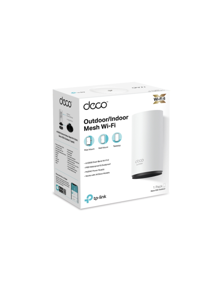 TP-Link Deco X50-Outdoor Doble banda (2,4 GHz / 5 GHz) Wi-Fi 6 (802.11ax) Blanco 1 Interno