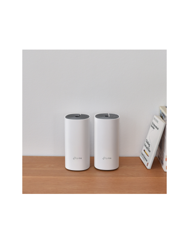 TP-Link Deco E4 (2-pack) Doble banda (2,4 GHz / 5 GHz) Wi-Fi 5 (802.11ac) Blanco, Gris Interno