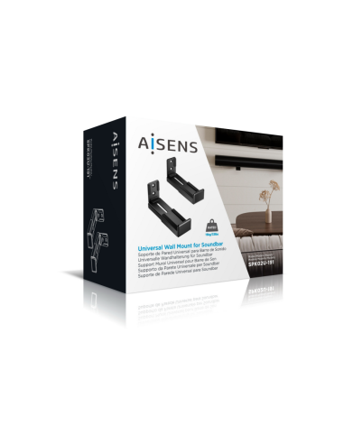 AISENS Soporte Universal de Pared para Barra de Sonido, Negro