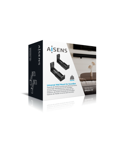 AISENS Soporte Universal de Pared para Barra de Sonido, Negro