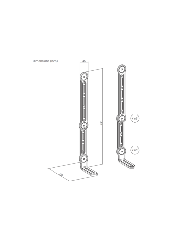 AISENS SPK03U-375 accesorio para barra de sonido Montaje en pared