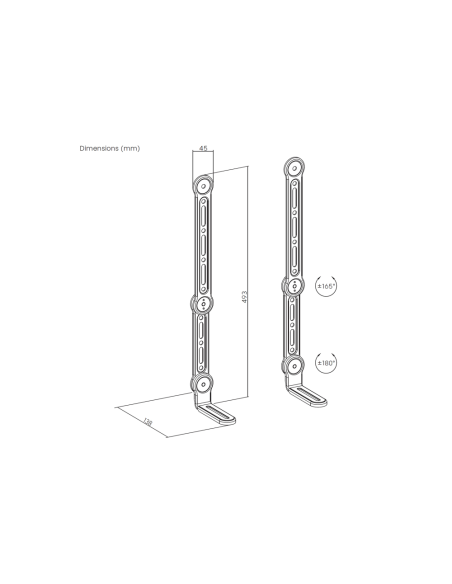 AISENS SPK03U-375 accesorio para barra de sonido Montaje en pared