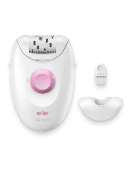 Braun Silk-épil 1 1-010 depiladora 20 pinzas Rosa, Blanco