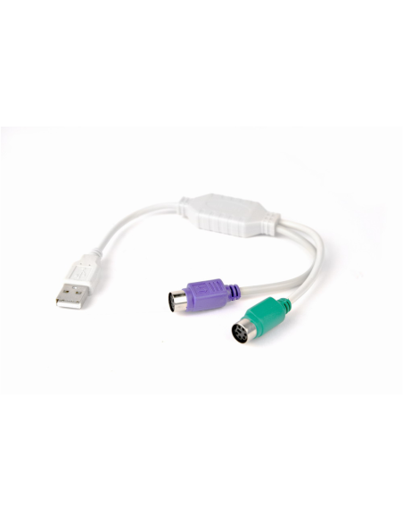 Gembird UAPS12 cable ps/2 0,3 m 2x 6-p Mini-DIN USB A Blanco