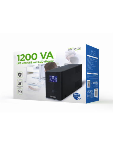 Gembird EG-UPS-033 sistema de alimentación ininterrumpida (UPS) Línea interactiva 1,2 kVA 720 W 3 salidas AC