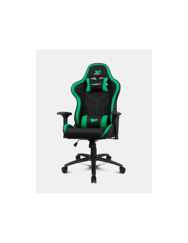 DRIFT DR110BG silla para videojuegos Butaca para jugar Asiento acolchado Negro, Verde