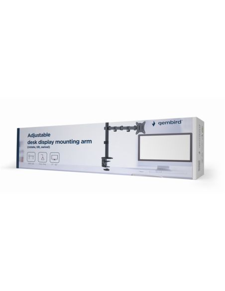 Gembird MA-D1-01 soporte para monitor 81,3 cm (32") Escritorio Negro