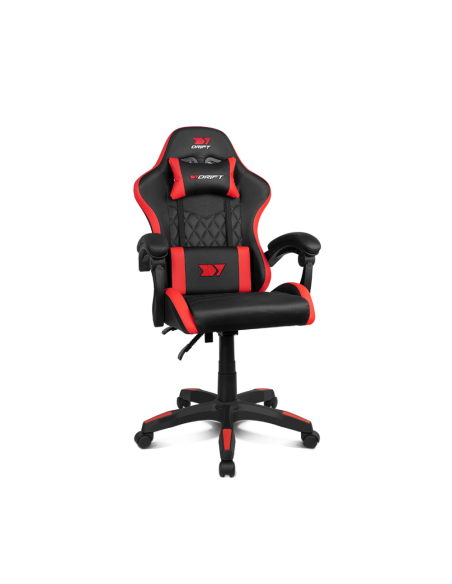 DRIFT DR35BR silla para videojuegos Silla para videojuegos de PC Asiento acolchado Negro, Rojo