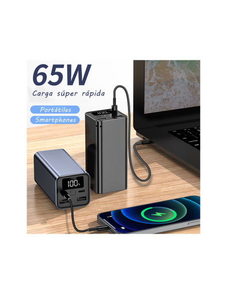 Leotec Batería externa para portátiles 65W POWER DELIVERY 20.000mAh