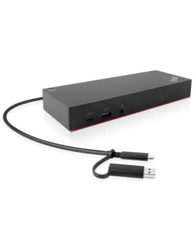 Lenovo 40AF0135EU base para portátil y replicador de puertos Alámbrico Negro