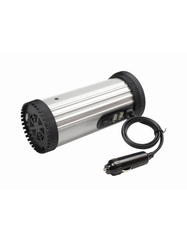 Gembird EG-PWC150-01 adaptador e inversor de corriente Auto 150 W Negro, Gris