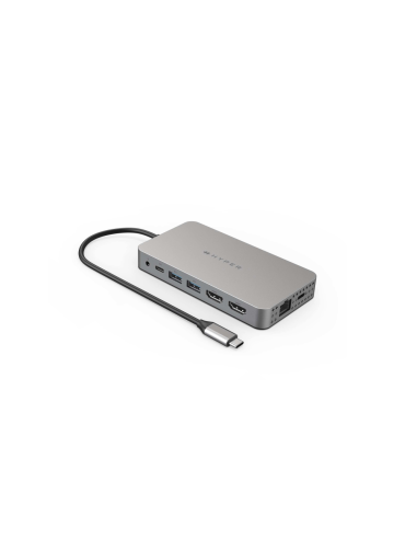 HYPER HDM1H base para portátil y replicador de puertos USB 3.2 Gen 1 (3.1 Gen 1) Type-C Acero inoxidable