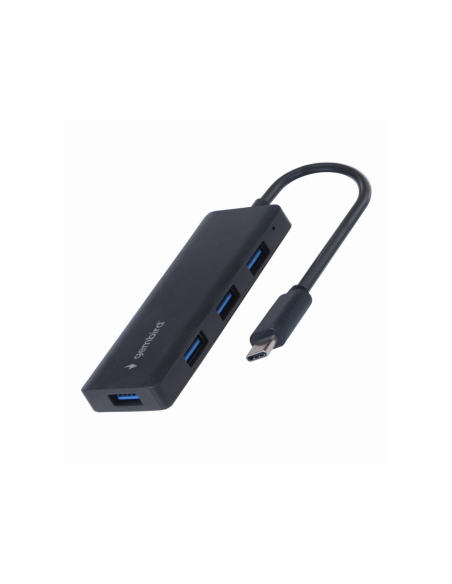 Gembird UHB-CM-U3P4-02 base para portátil y replicador de puertos Alámbrico USB 3.2 Gen 1 (3.1 Gen 1) Type-C Negro