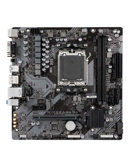 GIGABYTE B650M S2H Placa base - AMD Ryzen serie 9000, VRM de 5+2+2 fases, hasta 6400 MHz DDR5 (OC), 1xPCIe 4.0 M.2, LAN GbE, USB