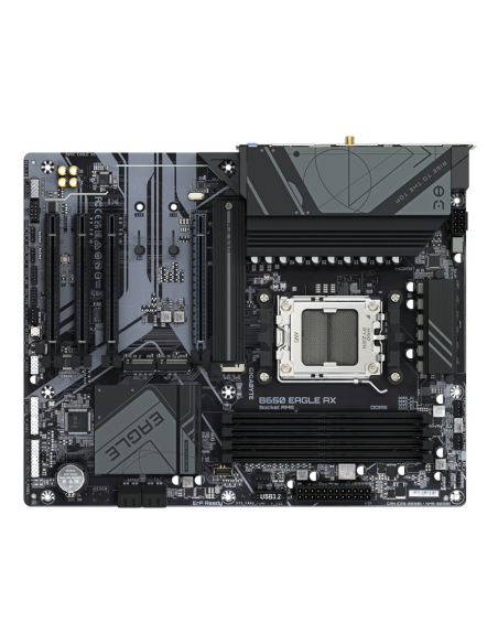 GIGABYTE B650 EAGLE AX Placa base - AMD Ryzen serie 9000, VRM de 12+2+2 fases, hasta 7600 MHz DDR5 (OC), 1xPCIe 5.0 + 2xPCIe 4.0