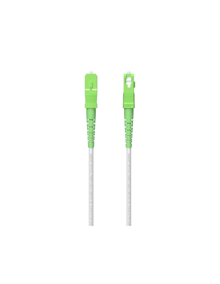AISENS Cable Fibra Óptica Latiguillo G657A2 3.0 9/125 SMF Simplex CPR DCA LSZH, SC/APC-SC/APC, Blanco, 120 m