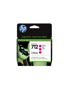 HP Paquete de 3 cartuchos de Tinta DesignJet 712 magenta de 29 ml
