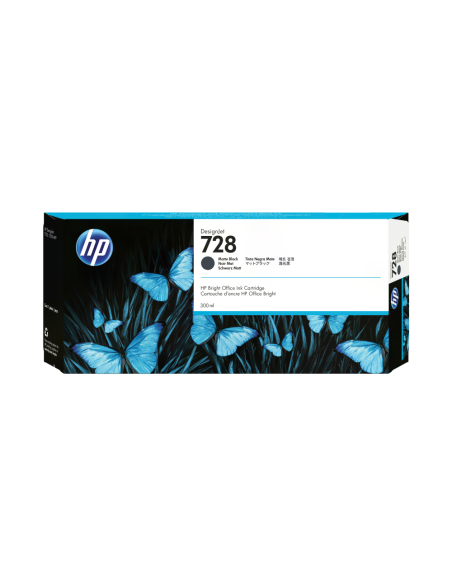 HP Cartucho de tinta DesignJet 728 negro mate de 300 ml