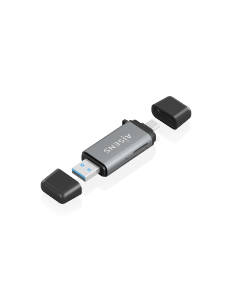 AISENS ASCR-2AC11-GR lector de tarjeta USB 3.2 Gen 1 (3.1 Gen 1) Type-A/Type-C