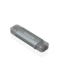 AISENS ASCR-2AC08-GR lector de tarjeta USB 3.2 Gen 1 (3.1 Gen 1) Type-A/Type-C