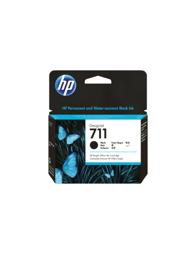 HP Cartucho de tina DesignJet 711 negro de 80 ml